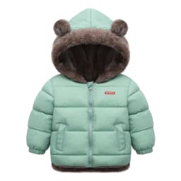 Baby Boys Girls Jacket Hooded Cotton Outerwear Children's Thick Fleece Coat Cashmere Padded Jackets Winter Boys Girls Warm Coats