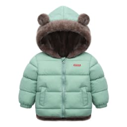 Baby Boys Girls Jacket Hooded Cotton Outerwear Children's Thick Fleece Coat Cashmere Padded Jackets Winter Boys Girls Warm Coats