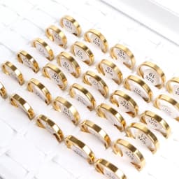 50Pcs/Lot Fashion Simple Smooth Spherical Stainless Steel Ring Jewelry Women Men Wedding Party Gift Width 2/4/6/8MM Wholesale