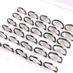 50Pcs/Lot Fashion Simple Smooth Spherical Stainless Steel Ring Jewelry Women Men Wedding Party Gift Width 2/4/6/8MM Wholesale