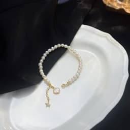 Trendy Shell & Star Design 100% Natural Freshwater Pearl 14K Gold Filled Ladies Bracelet Wholesale Jewelry For Women Gifts