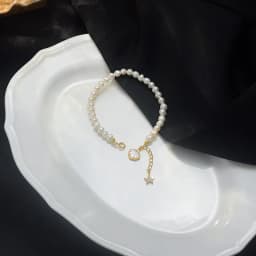 Trendy Shell & Star Design 100% Natural Freshwater Pearl 14K Gold Filled Ladies Bracelet Wholesale Jewelry For Women Gifts