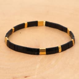 Go2BoHo Black White Bracelet Set for Couple Miyuki Tila Bead Jewelry 2pcs/lot Stretch Bracelets for Women Valentine's Day Gifts