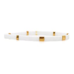 Go2BoHo Black White Bracelet Set for Couple Miyuki Tila Bead Jewelry 2pcs/lot Stretch Bracelets for Women Valentine's Day Gifts