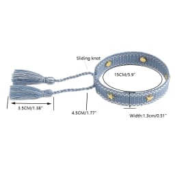 Woven Friendship Bracelet For Women With Tiny Stars Summer Stacking Jewelry Bracelets Sis Gifts