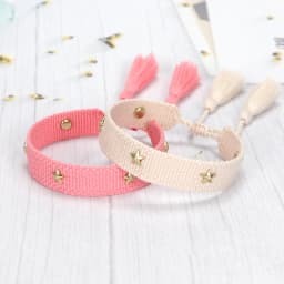 Woven Friendship Bracelet For Women With Tiny Stars Summer Stacking Jewelry Bracelets Sis Gifts