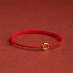 Hand Braided Circular Ring Red Rope Lucky Bracelet Size Adjust Women Men Charms Bangles Anklet Blessing Gift For Friend Lovers