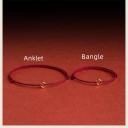 Hand Braided Circular Ring Red Rope Lucky Bracelet Size Adjust Women Men Charms Bangles Anklet Blessing Gift For Friend Lovers
