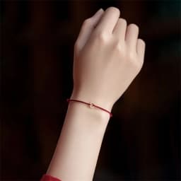 Hand Braided Circular Ring Red Rope Lucky Bracelet Size Adjust Women Men Charms Bangles Anklet Blessing Gift For Friend Lovers