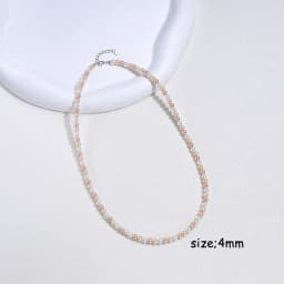 925 Sterling Silver 6mm Pearl Necklace For Women Jewelry On Neck Pearl Bead Choker Cheap Items With Party Gift