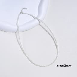 925 Sterling Silver 6mm Pearl Necklace For Women Jewelry On Neck Pearl Bead Choker Cheap Items With Party Gift