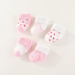 Unisex 5 Pairs Cotton Baby Boys Socks Newborn Solid Color Baby Girls Socks Sets 0-12M Infant Supplies Accessories Bebes
