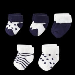 Unisex 5 Pairs Cotton Baby Boys Socks Newborn Solid Color Baby Girls Socks Sets 0-12M Infant Supplies Accessories Bebes
