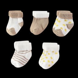 Unisex 5 Pairs Cotton Baby Boys Socks Newborn Solid Color Baby Girls Socks Sets 0-12M Infant Supplies Accessories Bebes