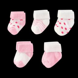 Unisex 5 Pairs Cotton Baby Boys Socks Newborn Solid Color Baby Girls Socks Sets 0-12M Infant Supplies Accessories Bebes