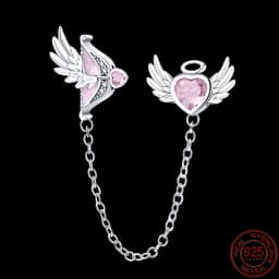 Fit pand 3mm Bracelet Original 925 Sterling Silver Pink Cat Paw Series Beads Tulip Flower Charm Diy Ms Jewelry Gift