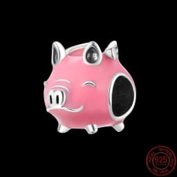 Fit pand 3mm Bracelet Original 925 Sterling Silver Pink Cat Paw Series Beads Tulip Flower Charm Diy Ms Jewelry Gift
