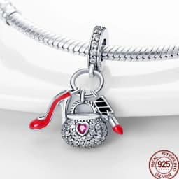 Fit pand 3mm Bracelet Original 925 Sterling Silver Pink Cat Paw Series Beads Tulip Flower Charm Diy Ms Jewelry Gift