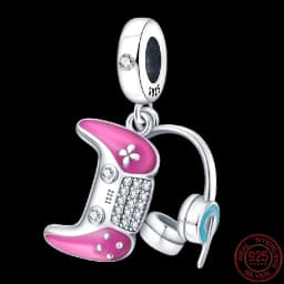 Fit pand 3mm Bracelet Original 925 Sterling Silver Pink Cat Paw Series Beads Tulip Flower Charm Diy Ms Jewelry Gift