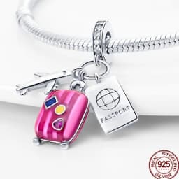 Fit pand 3mm Bracelet Original 925 Sterling Silver Pink Cat Paw Series Beads Tulip Flower Charm Diy Ms Jewelry Gift