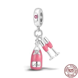 Fit pand 3mm Bracelet Original 925 Sterling Silver Pink Cat Paw Series Beads Tulip Flower Charm Diy Ms Jewelry Gift