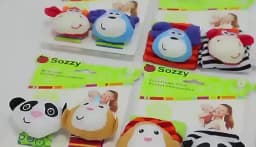 Newborn Baby Cute Stuffed Animals Baby Rattles Soft Socks Wristband Set Baby Rattles Toys Make Sounds Games For Babies
