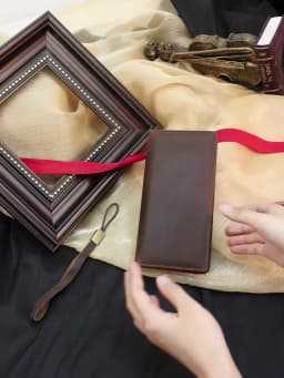 HUMERPAUL Men Wallets Genuine Leather Male Long Clutch with Phone Pocket RFID Blocking Cards Holder Large Capacity Storage Bags