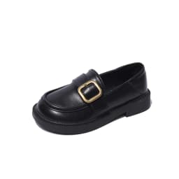 British Style Retro Girls Shoes Spring Autumn Princess Leather Shoes Children Black Soft Dance Loafers for 3-12 Ages Kids Shoes