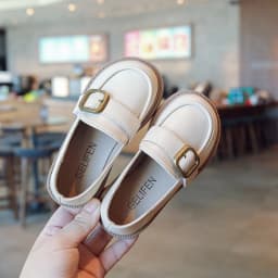 British Style Retro Girls Shoes Spring Autumn Princess Leather Shoes Children Black Soft Dance Loafers for 3-12 Ages Kids Shoes