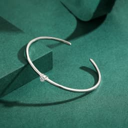 Modian 100% Real 925 Sterling Silver Round Clear Ten Heart CZ Open Bracelet For Women Fine Jewelry Charm Adjustable Bangle Gifts