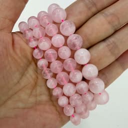 Genuine Semi-precious Natural Madagascar Pink Rose Quartz Stone Round Loose Beads 6 8 10MM Jewelry Making DIY
