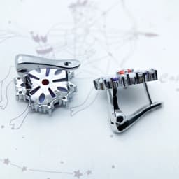 Ear Clip Colorful Flower,Europe Style Luck Happiness Fine Jewerly For Women,2022 Brand New Bohemia Gift In 925 Sterling Silver