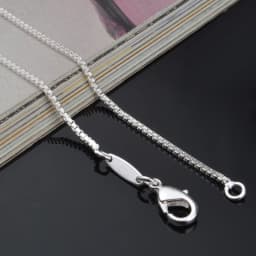 Aravant 925 Silver 2MM Box Chain Necklace Women Wedding Party Jewelry