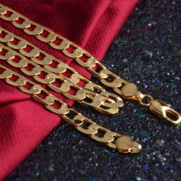 Aravant 925 Silver 4MM/6MM/8MM 18K Gold Flat Necklace Chains For Men Women Fashion Jewelry