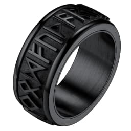 Chainspro Choice Men Rings Norse Viking Runes Spinner Ring Stainless Steel Rotatable Rings Anxiety Release Anti-Stress Ring