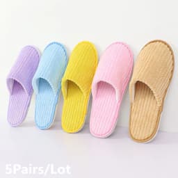 5 Pairs Winter Slippers Men Women Hotel Disposable Slides Home Travel Sandals Hospitality Footwear One Size on Sale