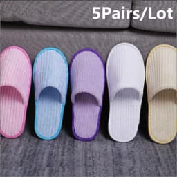 5 Pairs Winter Slippers Men Women Hotel Disposable Slides Home Travel Sandals Hospitality Footwear One Size on Sale