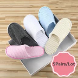 5 Pairs Winter Slippers Men Women Hotel Disposable Slides Home Travel Sandals Hospitality Footwear One Size on Sale