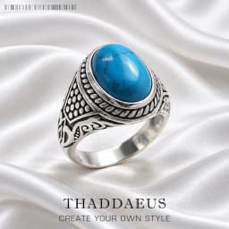 Personal Lucky Ring Oval Blue,Ethnic Fine Jewerly For Women Men Autumn Energetic Gift In 925 Sterling Silver
