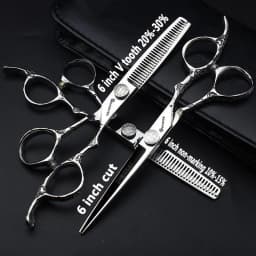 Hairdressing Cutting Scissors Hair Styling Tools 6/6.5/7 inch Salon Scissors Set 440C Barber Shears 10 25 40 50 Thinning Rate