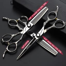 Hairdressing Cutting Scissors Hair Styling Tools 6/6.5/7 inch Salon Scissors Set 440C Barber Shears 10 25 40 50 Thinning Rate