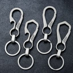 Real Titanium Keychain Men EDC Lightweight and Luxurious Titanium Keychain Hanging Buckle Key Rings for Key Rings Holder Jewelry