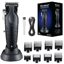 Kemei KM-2296 2299 Professional Hair Clipper for Men Hair Cutting Machine with Seat Charger Hair Trimmer Machine Haircut Machine