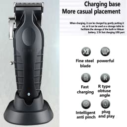 Kemei KM-2296 2299 Professional Hair Clipper for Men Hair Cutting Machine with Seat Charger Hair Trimmer Machine Haircut Machine