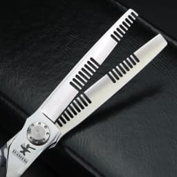 Unique double-sided tooth thinning scissors Japan 440C cutting scissors and thinning scissors