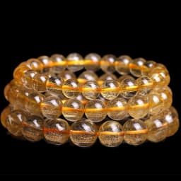 RUILONG Fashion Natural Rutilated Quartz Stone Bracelet 6/8/10MM Round Beads Jewelry Sweet Color Charm Bracelet Wristband Gift