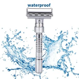 New Adjustable Double Edge Shaving Safety Razor Shaver Blades Zinc Alloy Chrome Razors With 5 Blades