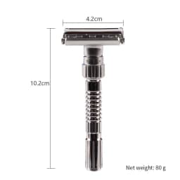 New Adjustable Double Edge Shaving Safety Razor Shaver Blades Zinc Alloy Chrome Razors With 5 Blades