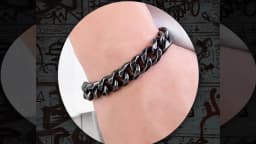 New Men's Vintage Grey Bracelet Stainless Steel Curb Cuban Link Chain Hiphop Trendy Handmade Jewelry For Brother Boyfriends Gift