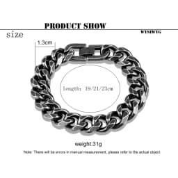 New Men's Vintage Grey Bracelet Stainless Steel Curb Cuban Link Chain Hiphop Trendy Handmade Jewelry For Brother Boyfriends Gift
